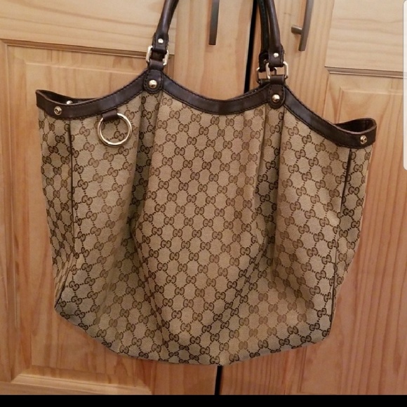 GUCCI Large Sukey Tote Brown - Picture 2 of 8